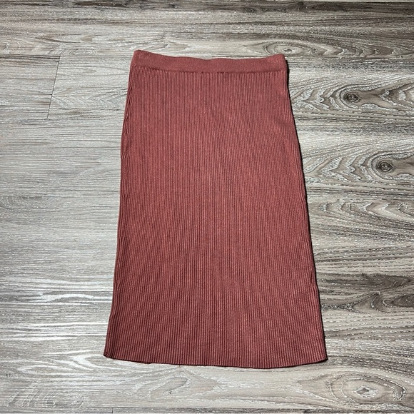 Abercrombie & Fitch Brown Midi Pencil Skirt with Slit - Picture 5 of 7